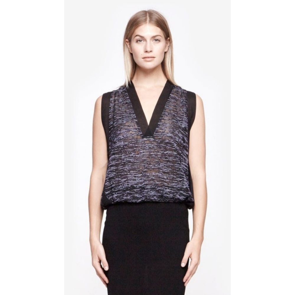 NEW Elizabeth & James Zade Burnout Sheer Top M